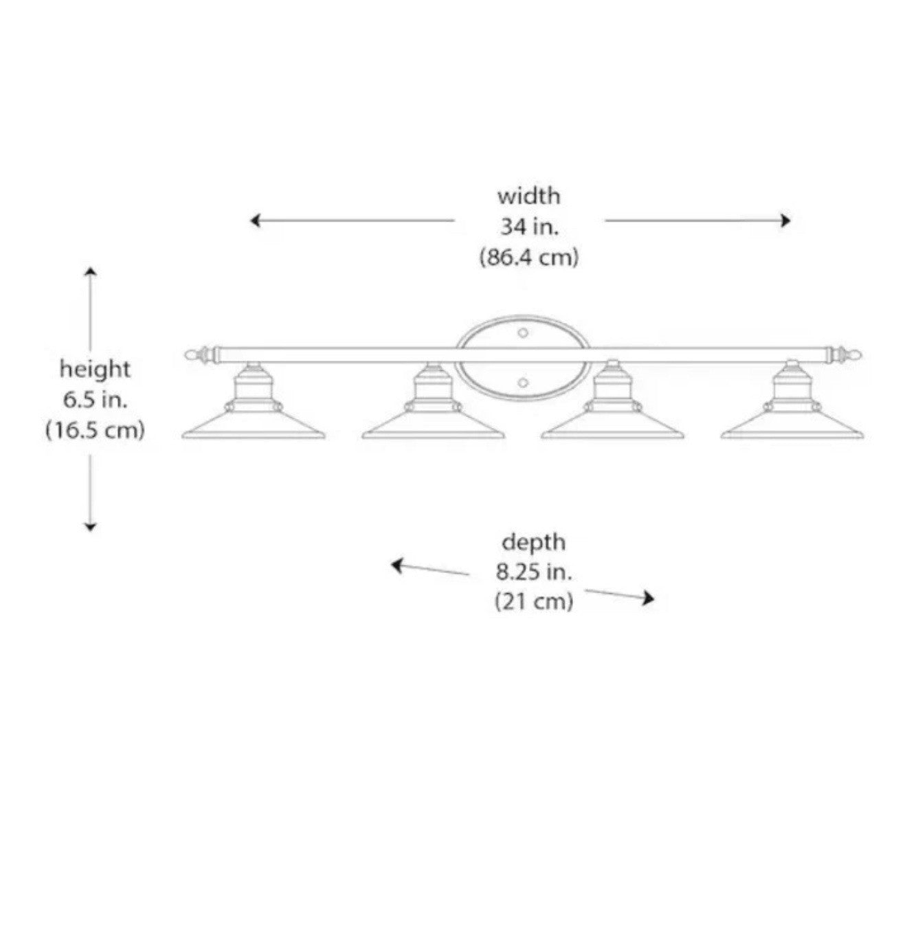 Hampton Bay 20514 CB-BN Glenhurst Cobalt/Brushed Nickel Farmhouse Vanity Light