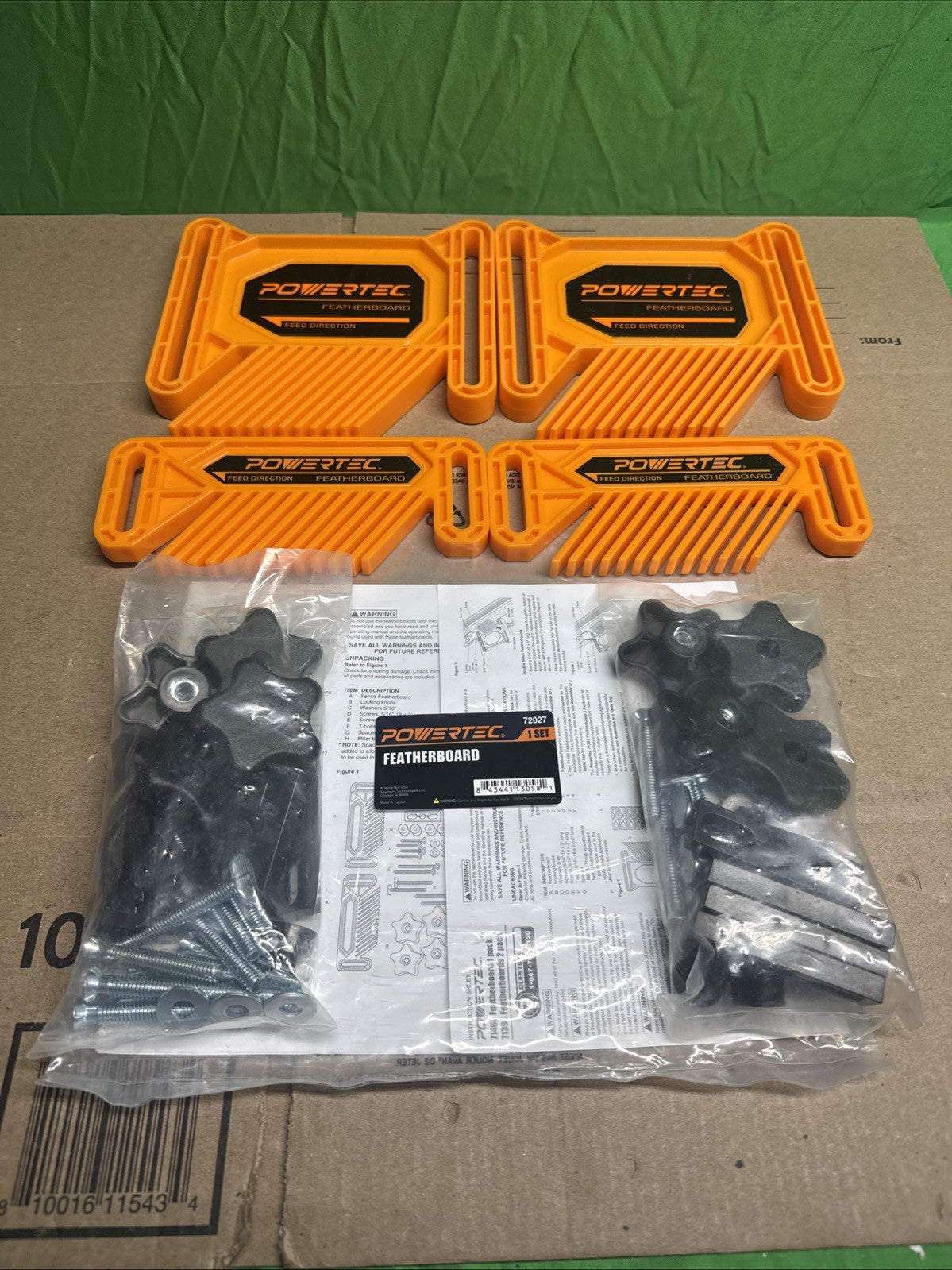 POWERTEC Tandem Feather Boards for Table Saw Router Table & Bandsaw - 4PCs Co...