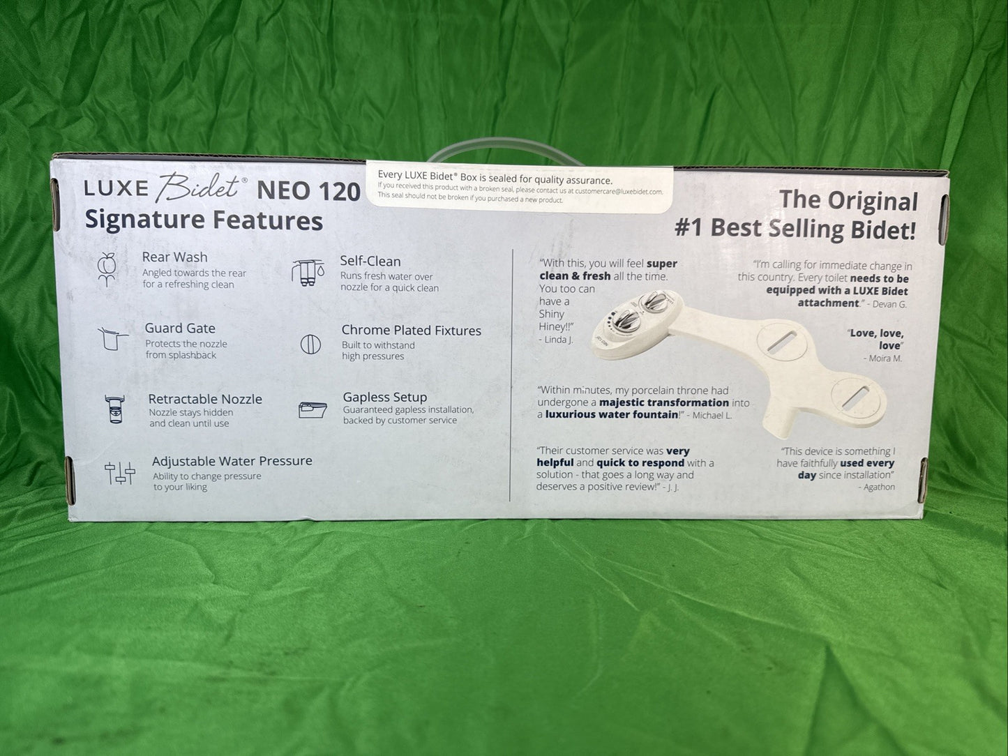 LUXE Bidet NEO 120 - Self-Cleaning Nozzle, Fresh Water Non-Electric Bidet