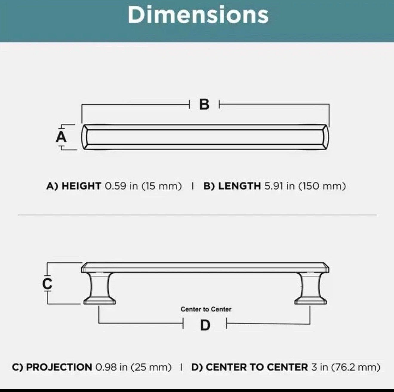 NEW 15 PACK Liberty Chamfered 5-1/16”Slim Bar Drawer Pull Champagne Bronze B200