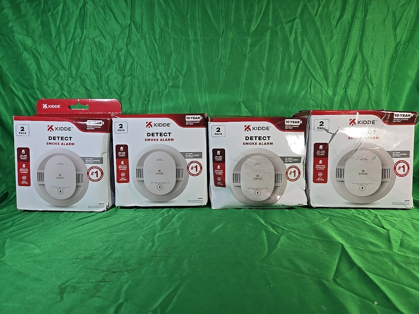 2 PACK Kidde Smoke Detector 10-Year Battery Powered LED Warning Light 20SD10