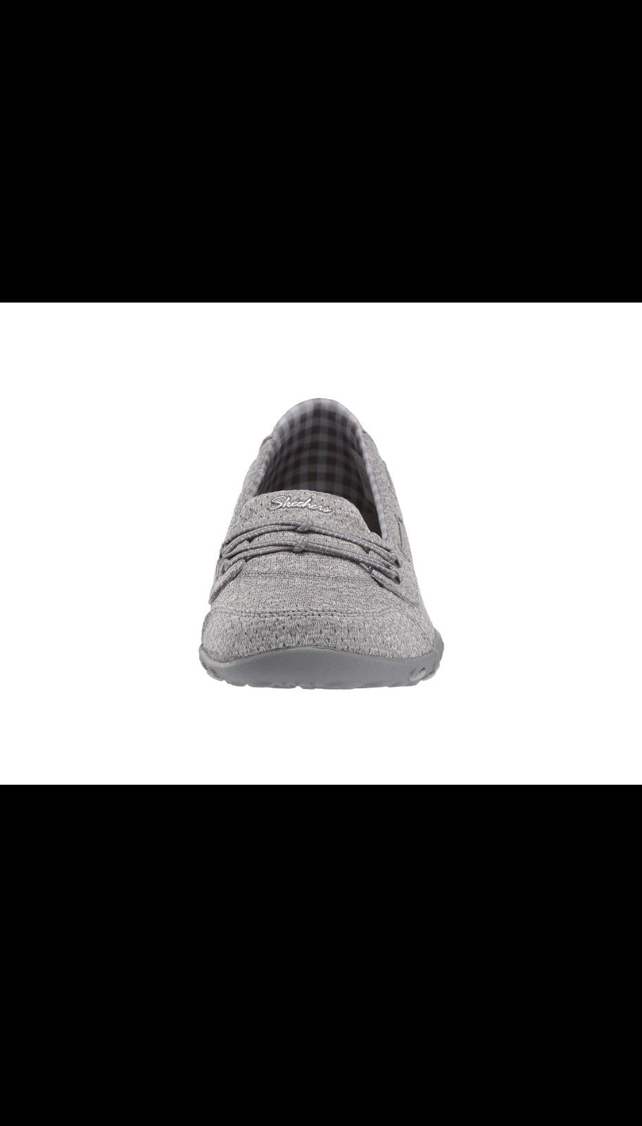 Skechers Breathe Easy - Good Influence Slip-On Shoes  Gray Womens Size 7 .5