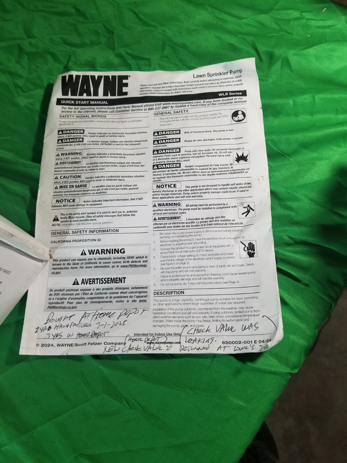 Wayne 1-1/2 HP Cast Iron Quick-Prime Lawn-Sprinkler Pump