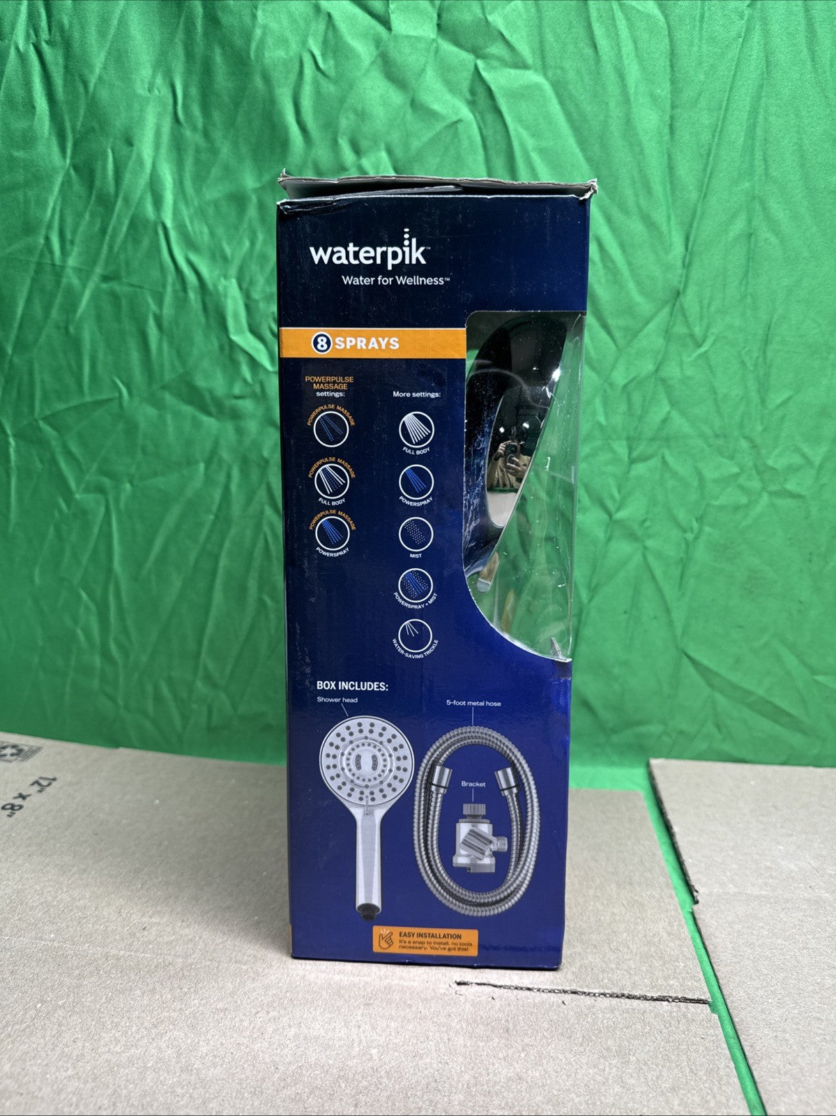 Waterpik 8-Spray Wall Mount Magnet Multi Height Handheld Shower Head 1.8 GPM