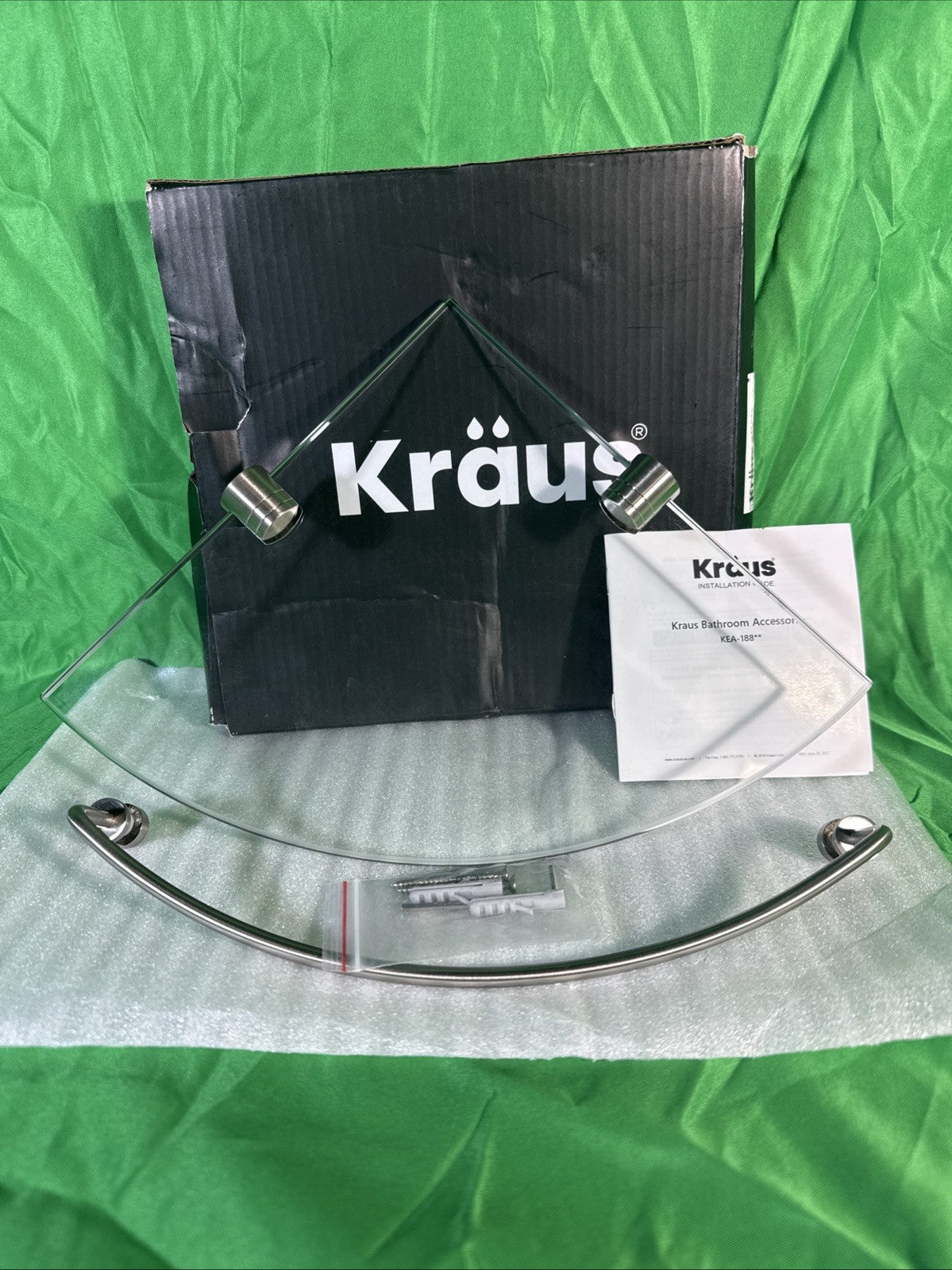 Kraus KEA-18846 Elie 9" Glass Bathroom Shelf