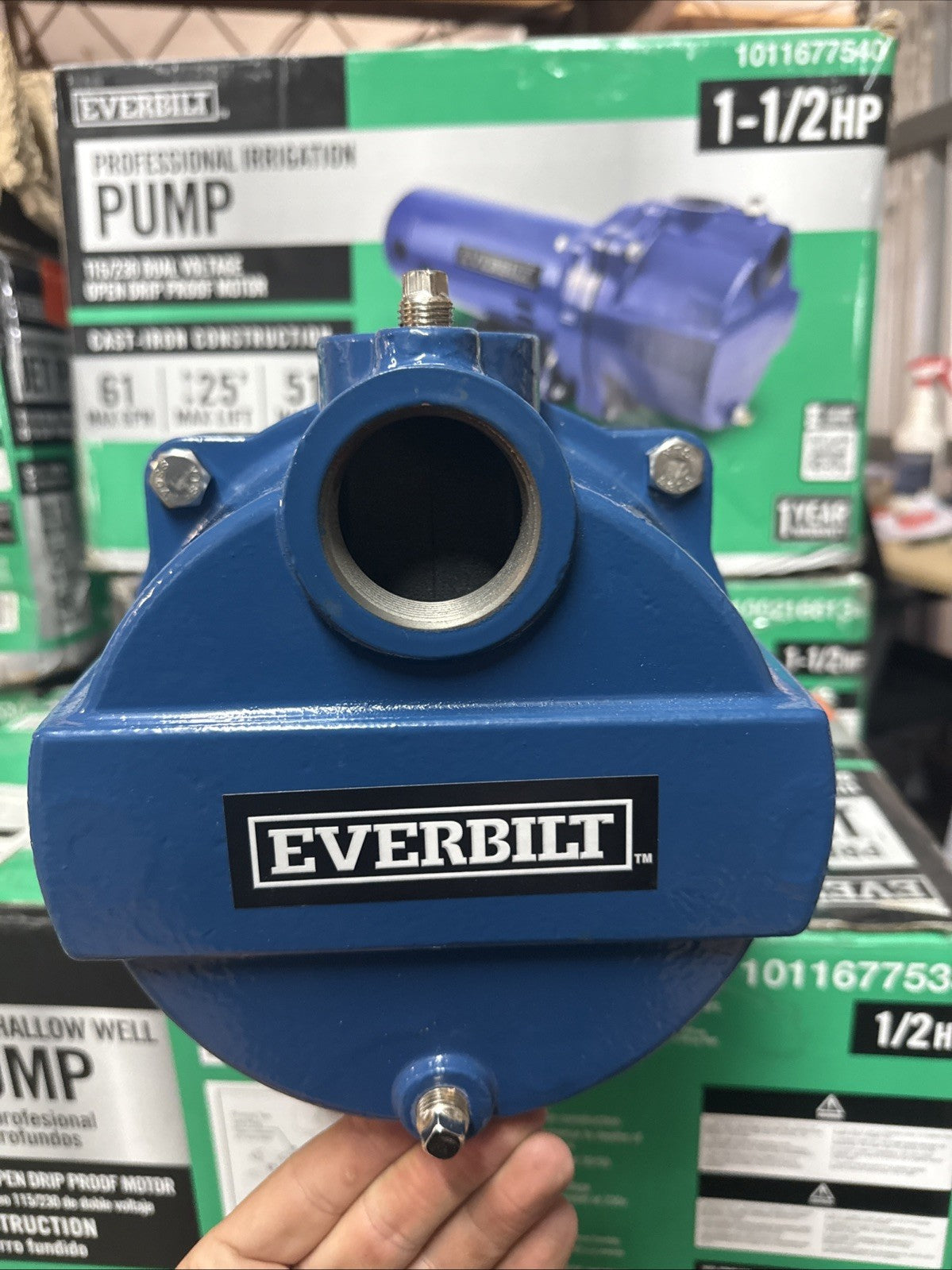 Everbilt 1-1/2 HP Cast Iron Lawn Irrigation Pump Sprinkler Pump NEW Open Box