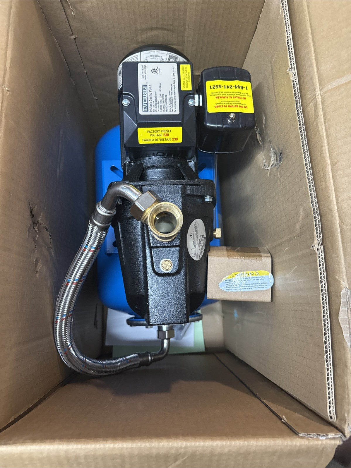 Everbilt 1/2HP Jet Pump/Tank Combo Cast iron with 6 Gallon Tank New