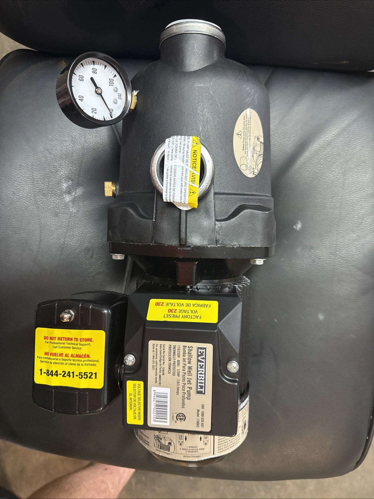 Everbilt Shallow Well Jet Pump Fresh Water for Home 1/2 hp 6 gal/min NEW OB