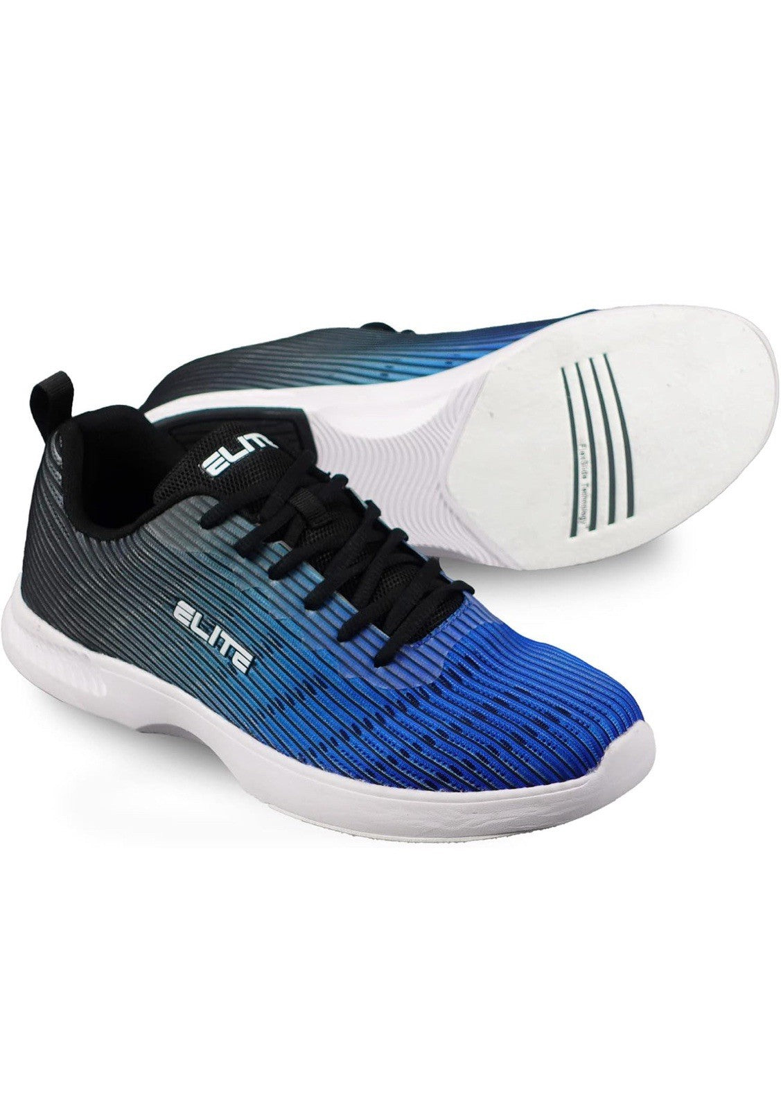 ELITE Men's Size 10 Wave Bowling Shoes - Lightweight, Breathable Knitted Uppers