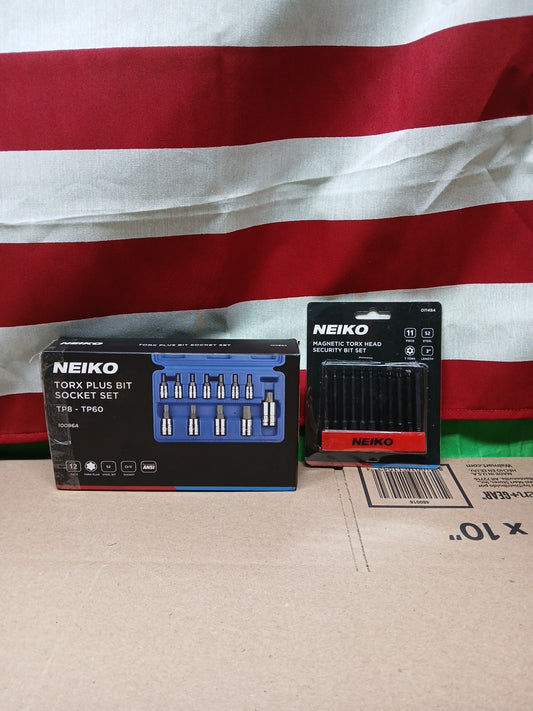 Neiko 10086A 6 Point Torx Plus Bit Socket Set, 1/4-Inch, One Size, Clear + Bits
