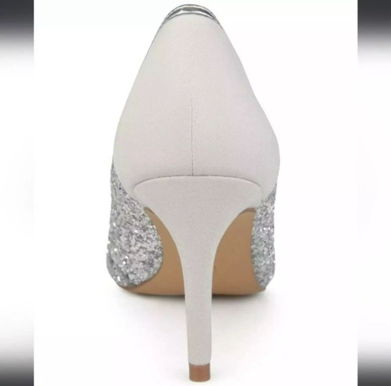 Journee Collection Kalani Glitter Pump Grey Silver Size 12