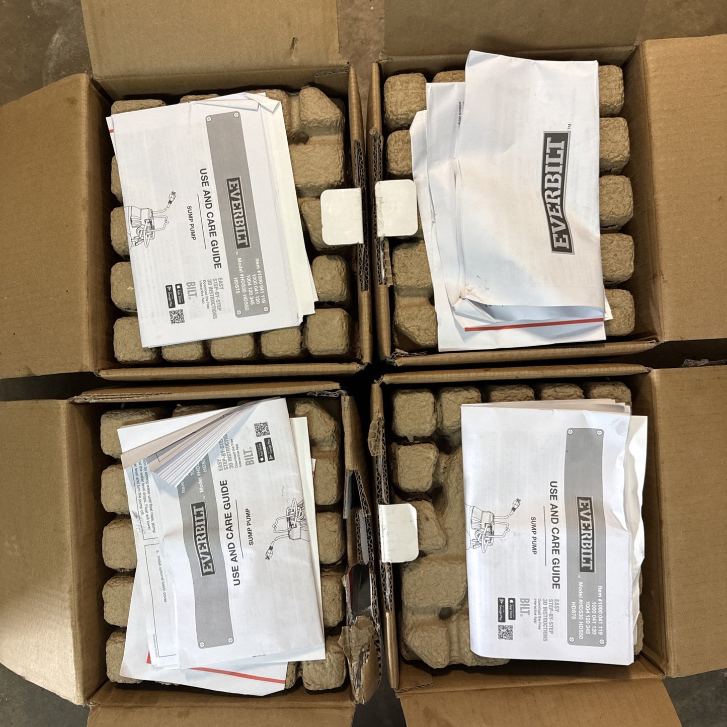 Everbilt 1/2 HP Cast Iron Sump Pump Model # HDS50 OPEN BOX