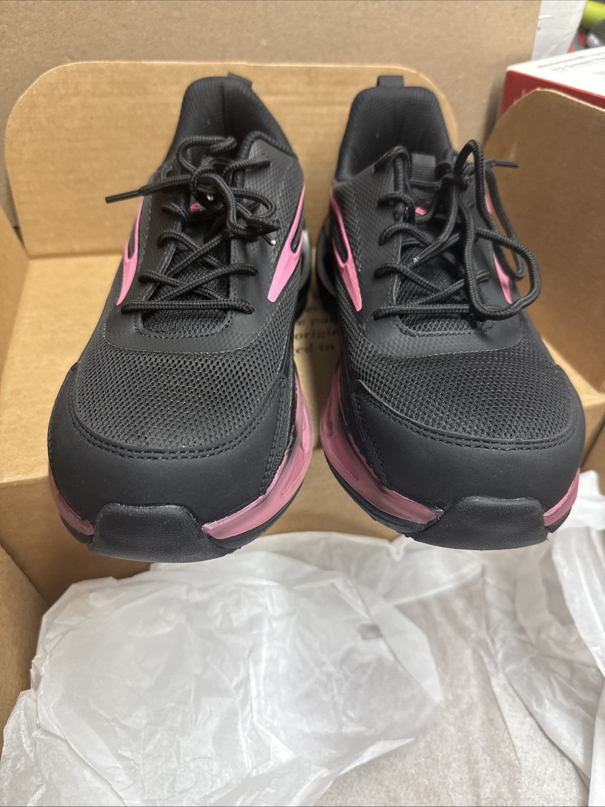 Larnmern Women’s Steel Toe Safety Shoes Non-slip Light Weight Size 9