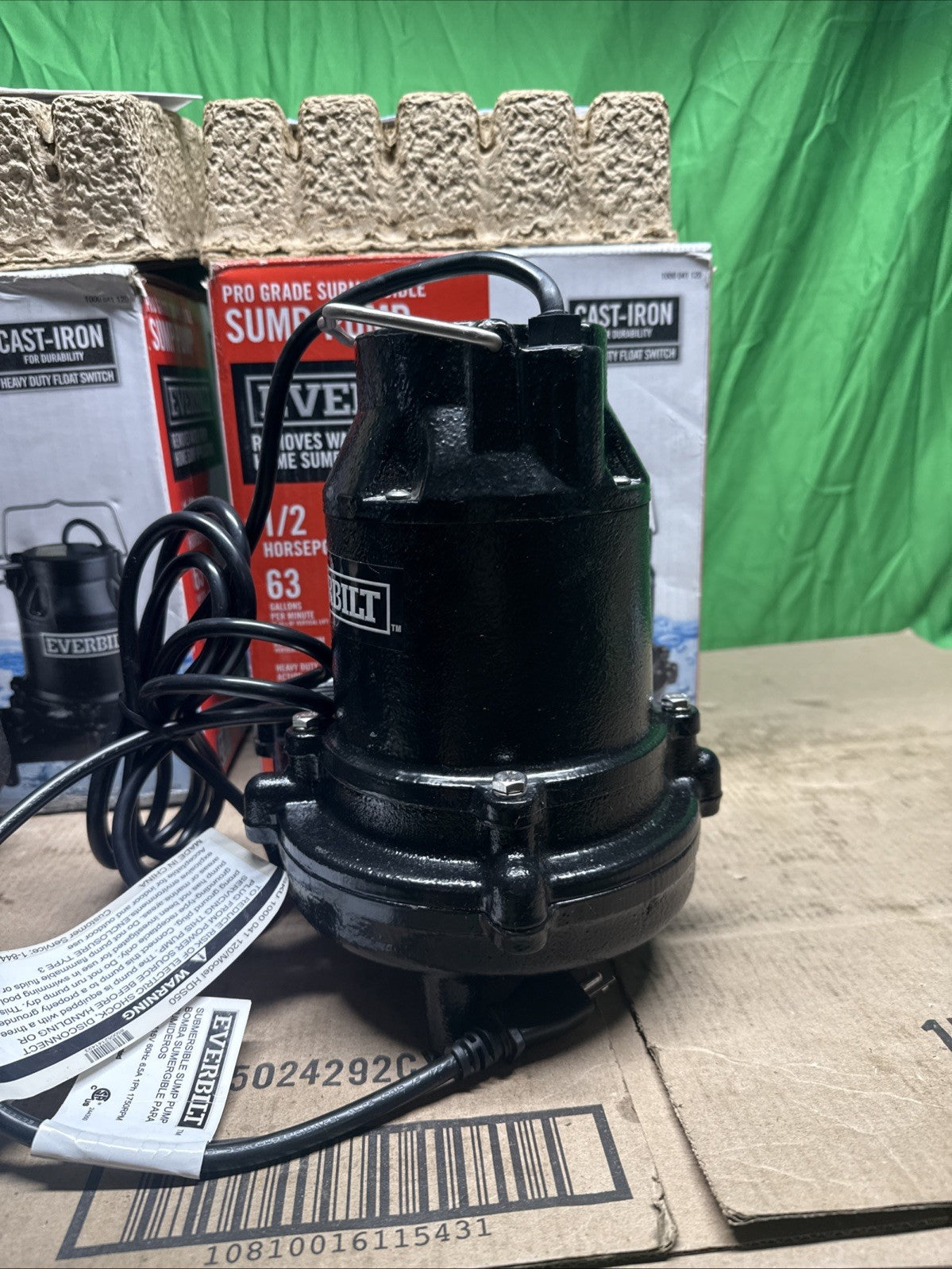 Everbilt 1/2 HP Cast Iron Sump Pump Model # HDS50 NOB