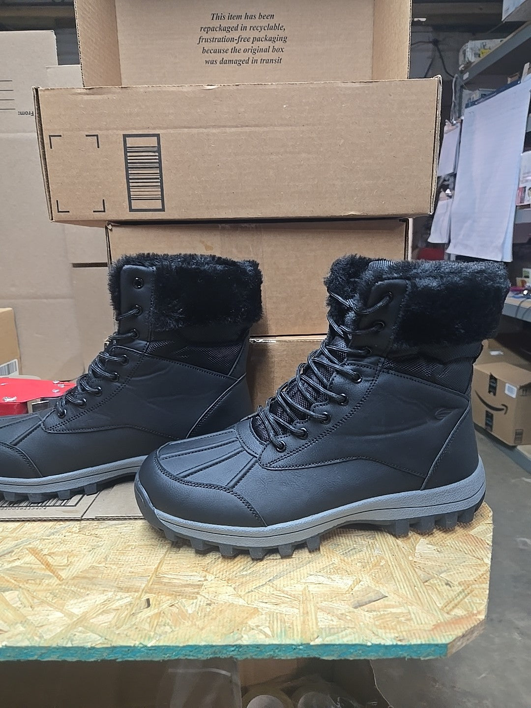 Fur Lined Mens Winter Boots US SIZE 11 EU SIZE 45