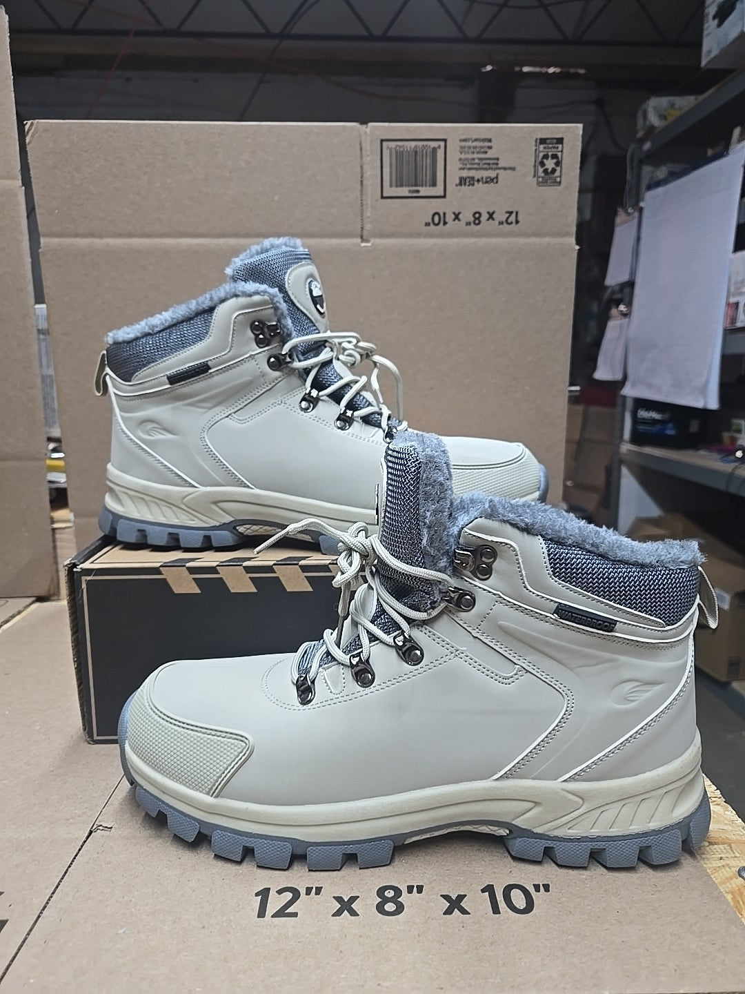 RAX Men's Outdoor Anti-Slip Waterproof Snow Boot with Fur Lined Winter Warm 11.5