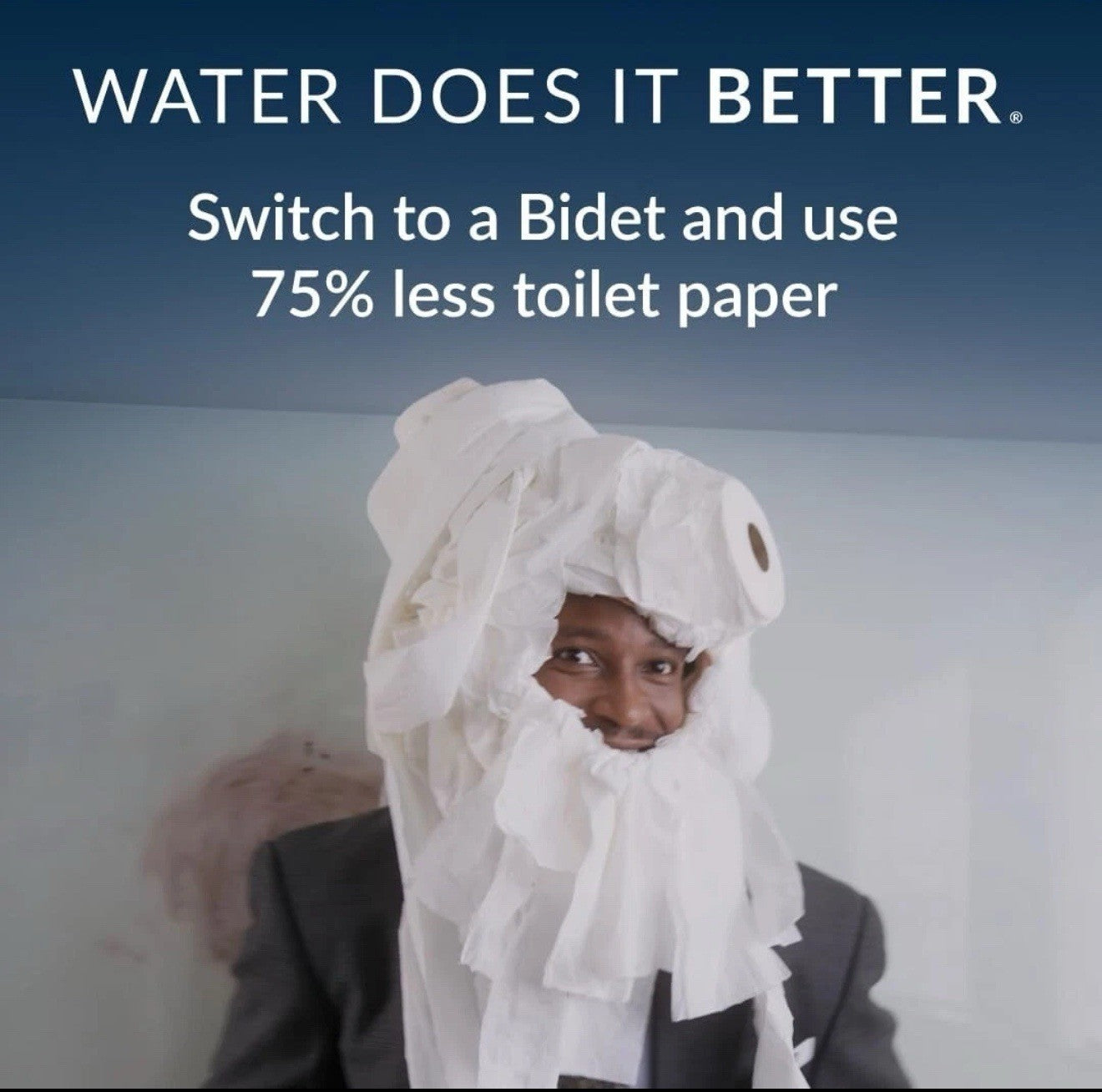 Bio Bidet SlimEdge Bidet Attachment for Toilet, Non Electric Self Cleaning White