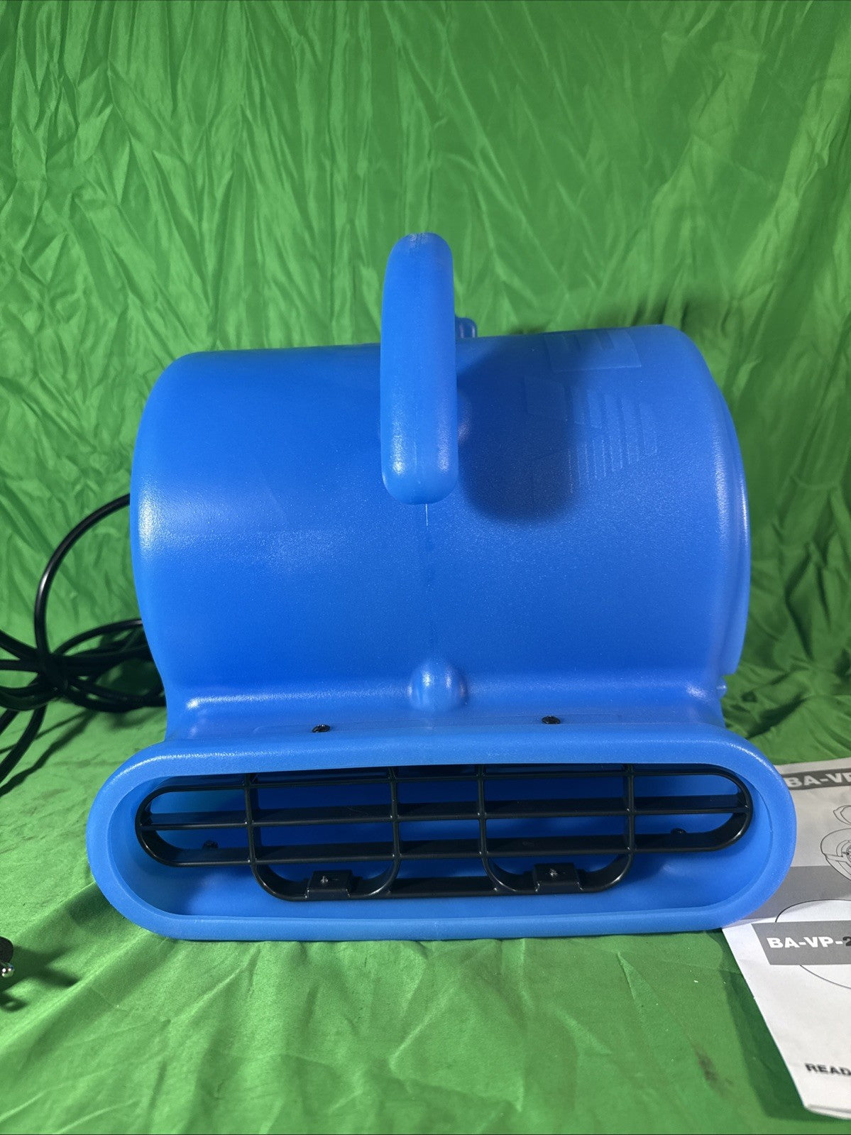 B-Air 1/4 HP Air Mover Blower Fan for Water Damage Restoration in Blue