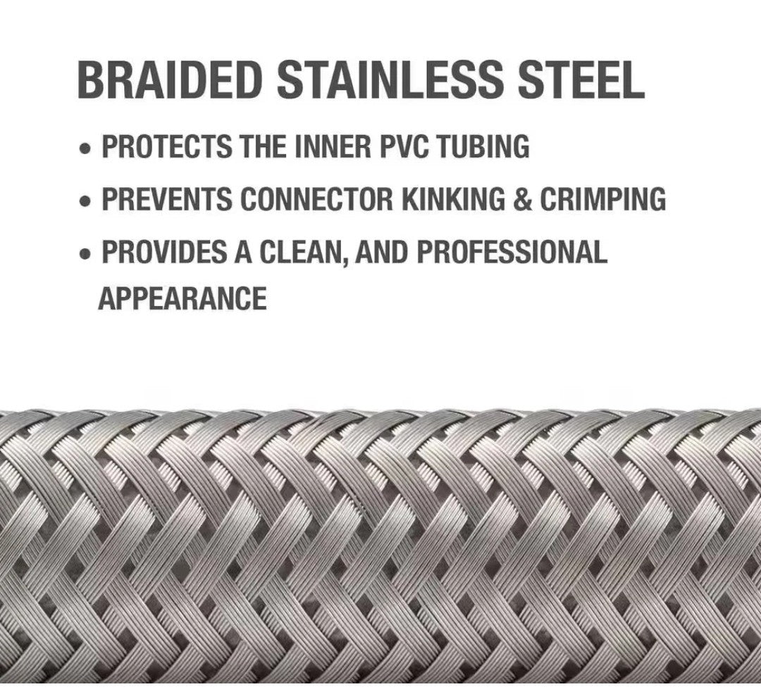 6-Pack ProLine 3/8 Compression x 1/2 FIP x 20 Stainless Steel Faucet Supply Line