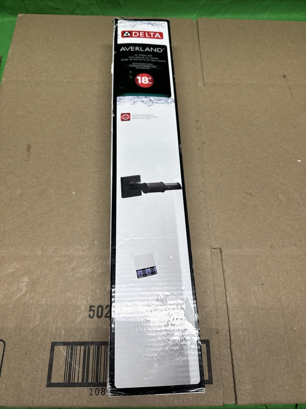 Delta Averland 18 in. Towel Bar in Matte Black AVE18-MB