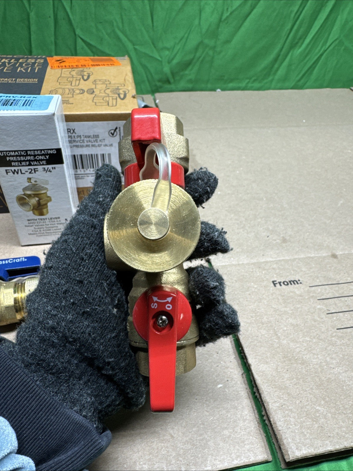 BrassCraft TWV30RX Water Heater Service Valve Kit, New!