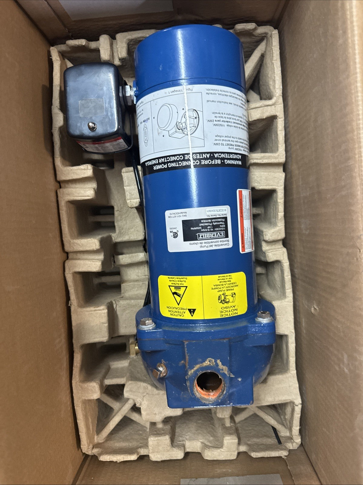 Everbilt 1 HP Professional Convertible Jet Pump *for Parts* Read Description**