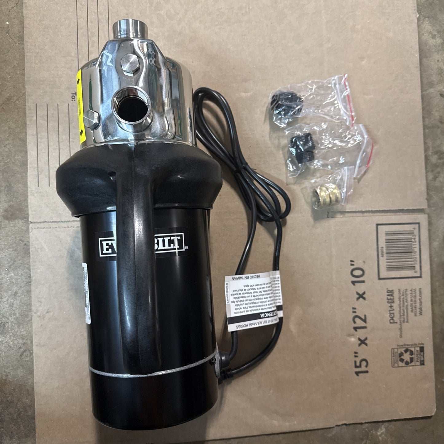 EVERBILT HD60SS 1 HP Stainless Steel Portable Lawn Irrigation Pump NEW OPEN BOX