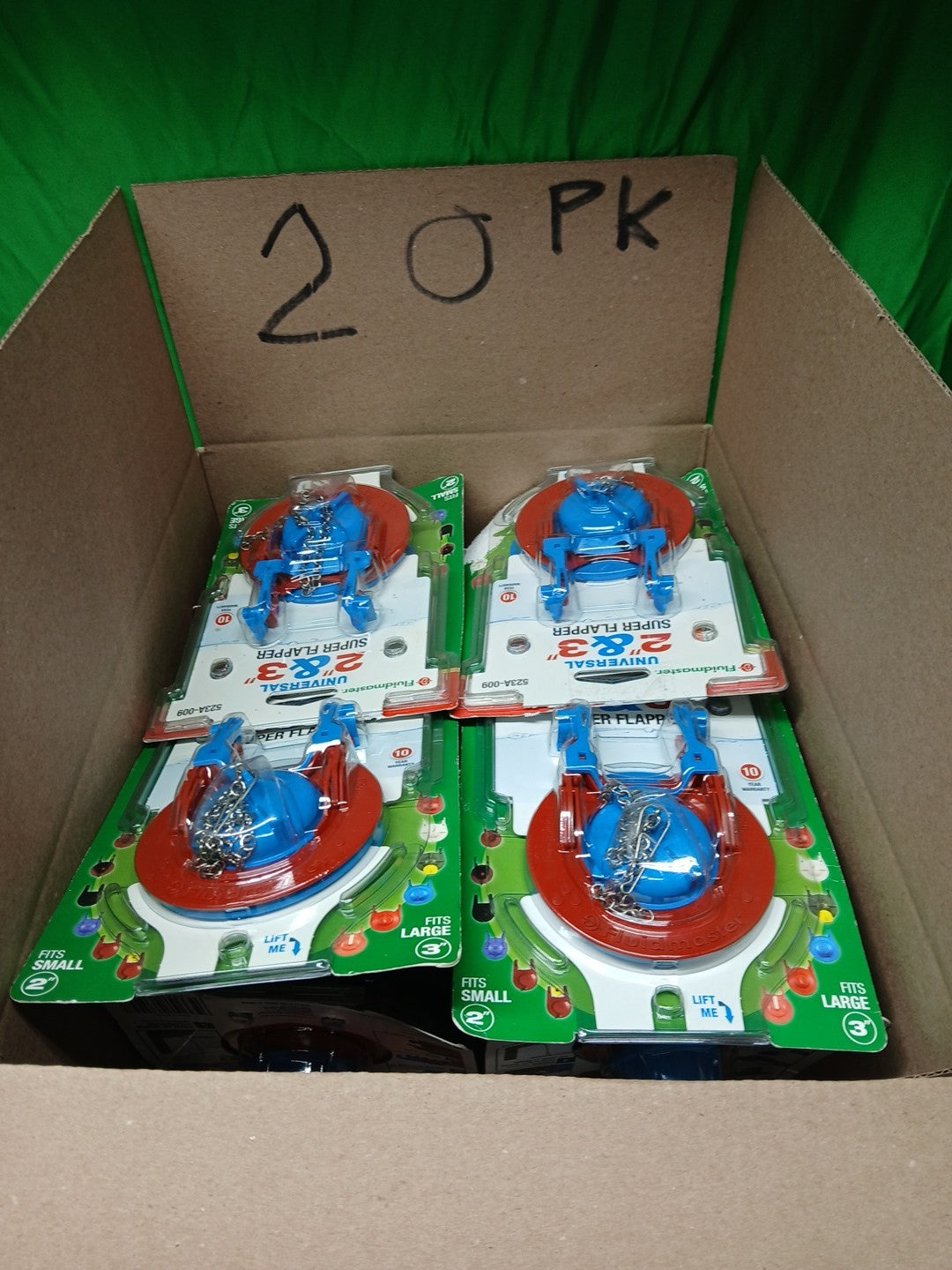 20-PACK Fluidmaster Universal Super Toilet Tank Flapper 2" & 3" 523A-009-T4