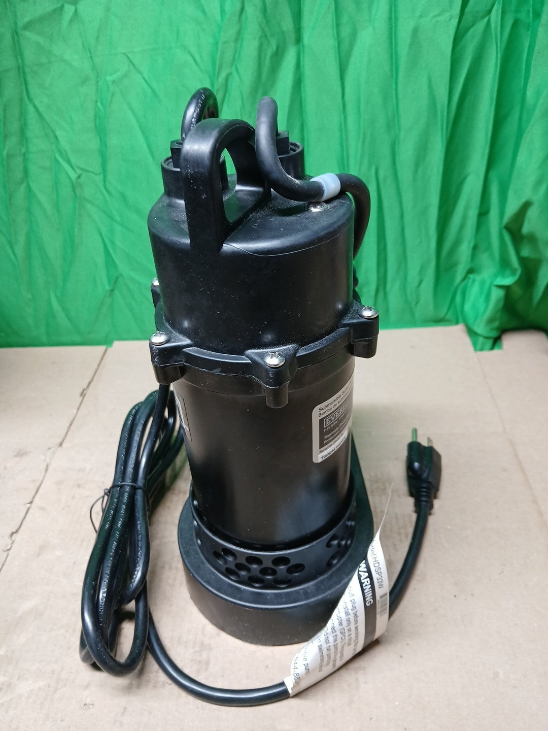 Everbilt 1/3 HP Corrosion Resistant Aluminum Sump Pump w/ Tether Switch Used..