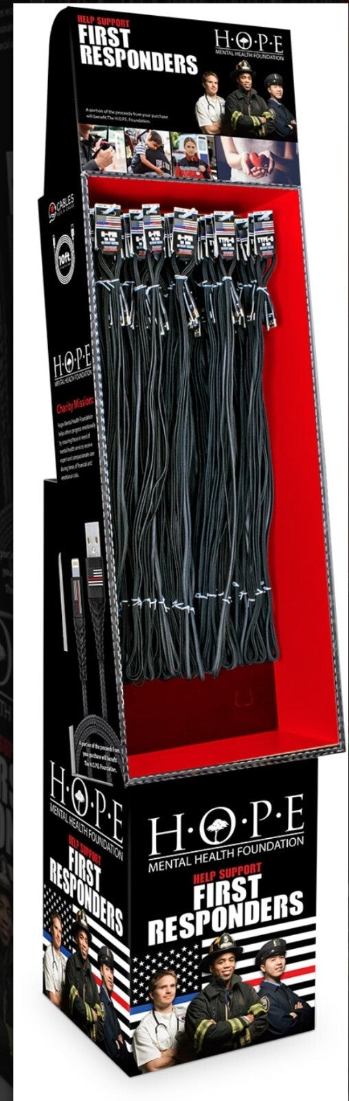 Fun FACTORY  PHONE CHARGERS  FIRST RESPONDER 10' CABLES 8-PIN TYPE-C Bulk Retail