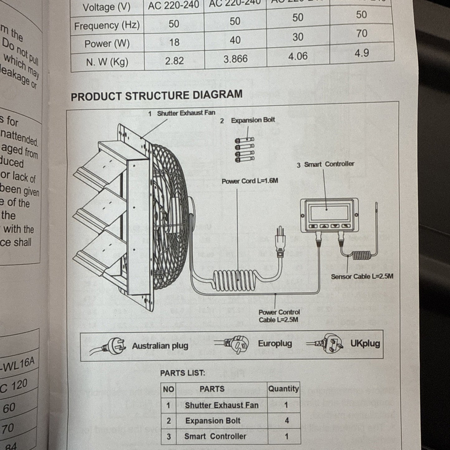VEVOR Shutter Exhaust Fan Shop Exhaust Fan 10'' Remote Control Wall-mount Attic