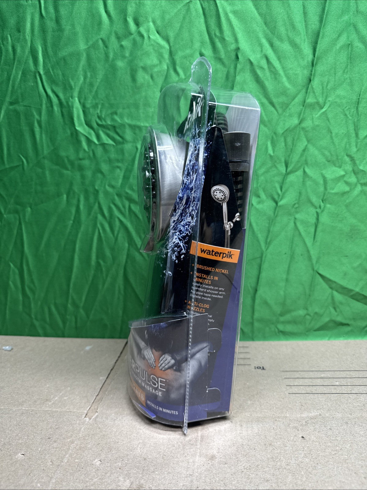 Waterpik PowerPulse Massage Hand Held Shower Head Brushed Nickel 7 Settings E10F