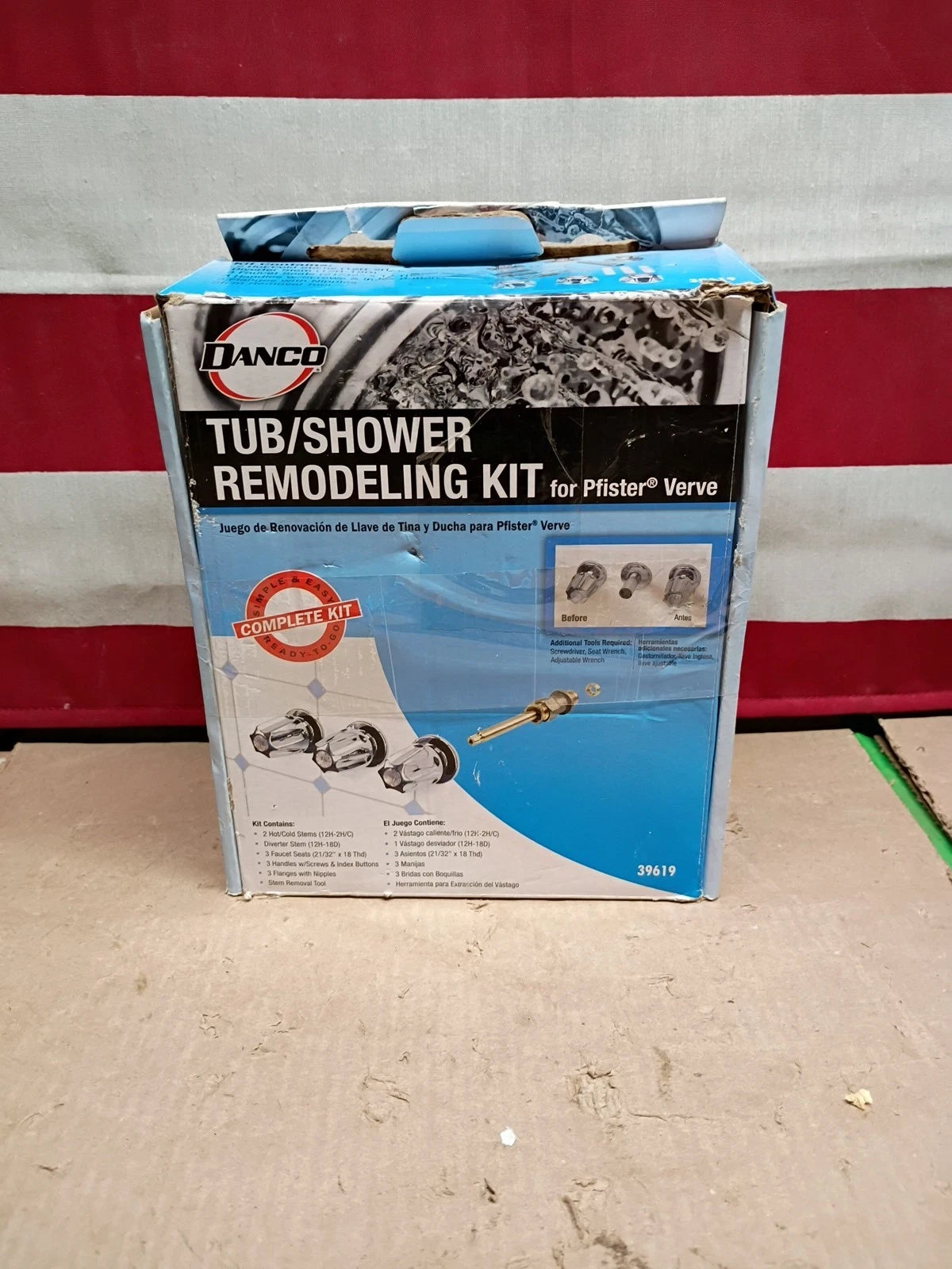 Danco 39619 Tub/Shower Remodeling Kit for Pfister Verve CHROME NEW Open Box