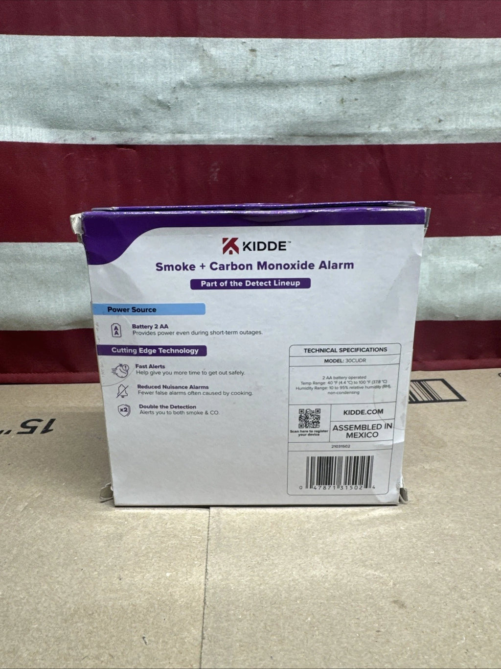 Kidde (30CUDR) AA Battery Powered Smoke & Carbon Monoxide Detector