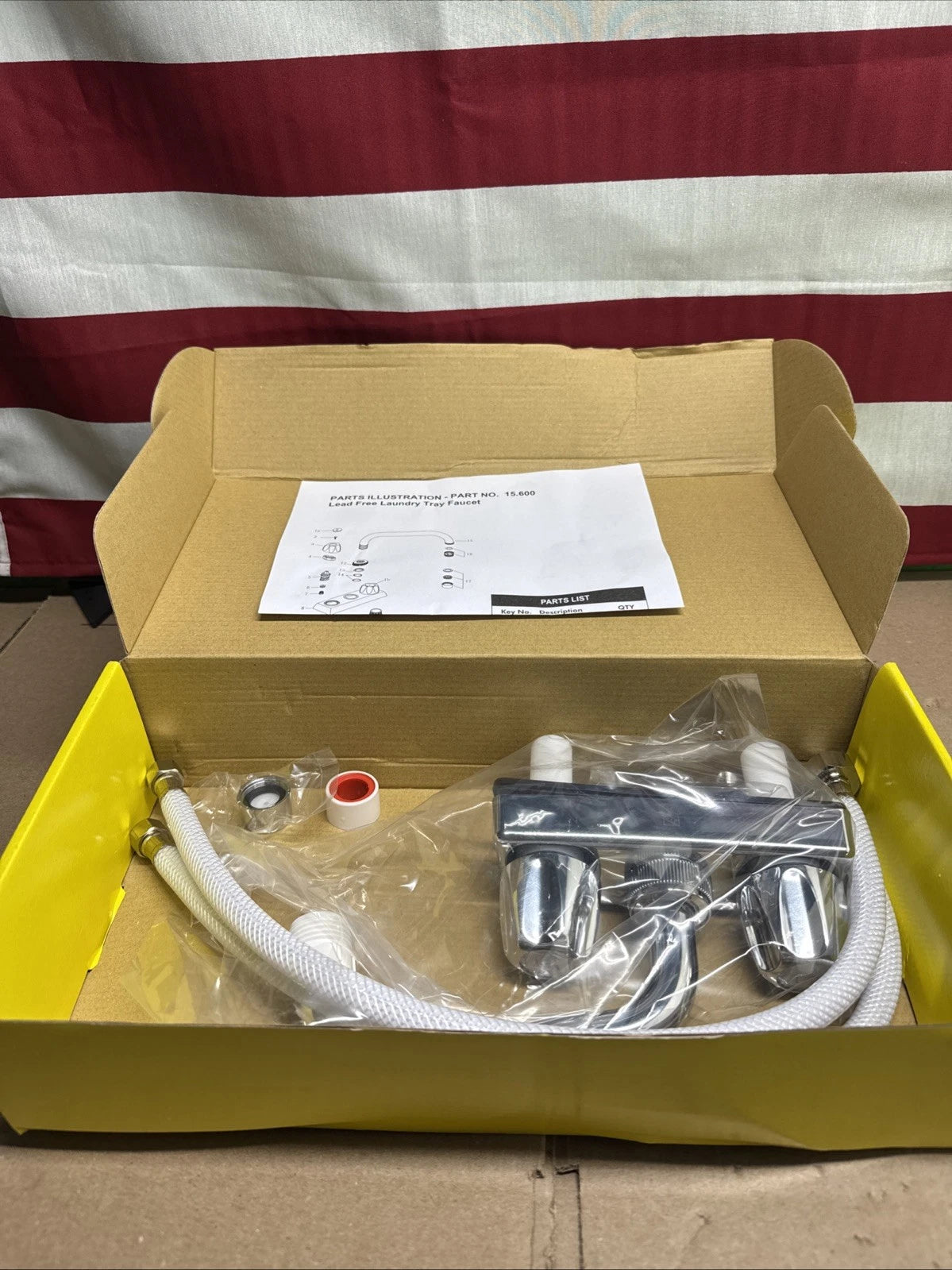 EL Mustee 15.600 6 inch Swing Spout Laundry Faucet Only..