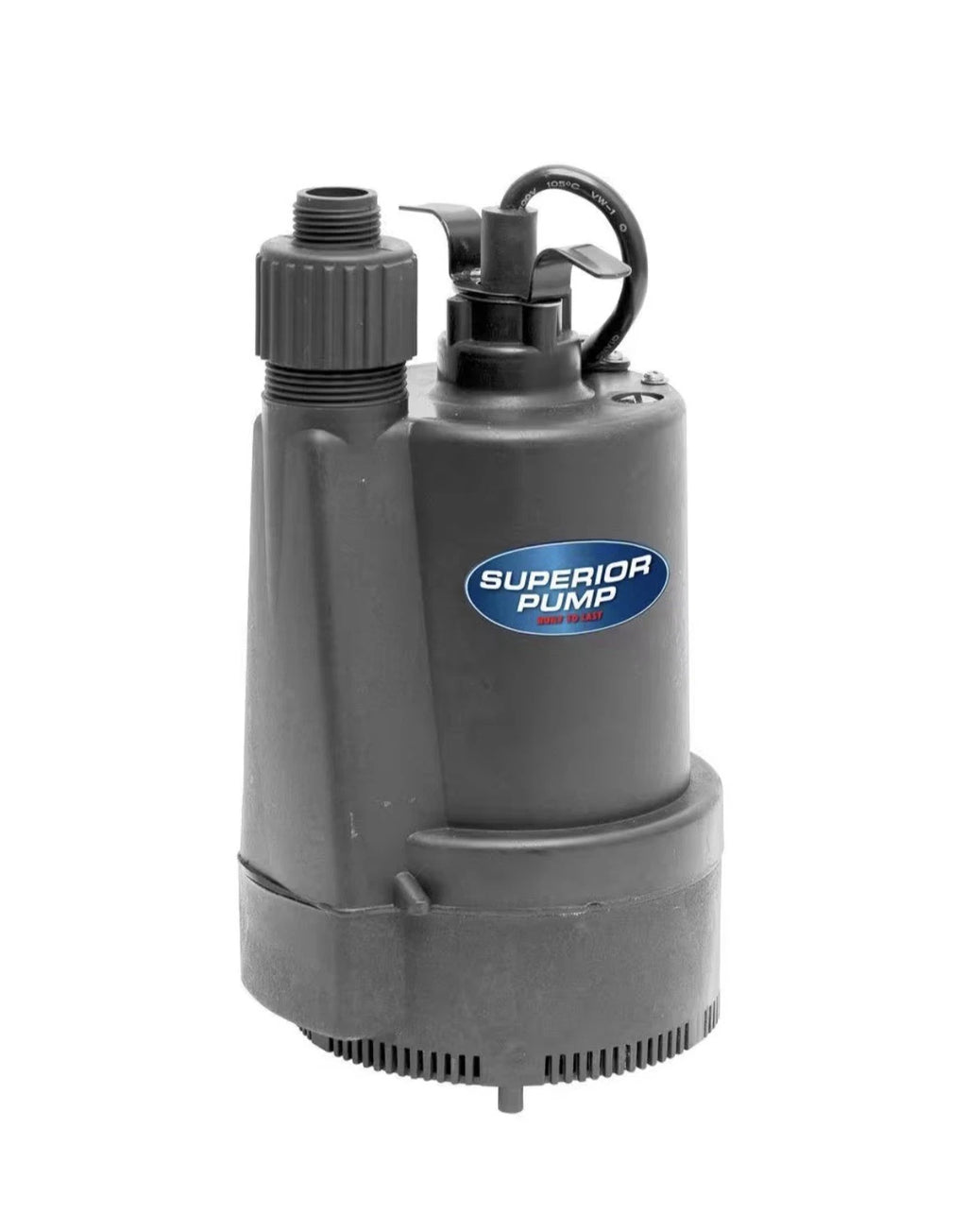 Superior Pump 91330 1/3 HP Submersible Utility Water Pump 2400 GPH 120V
