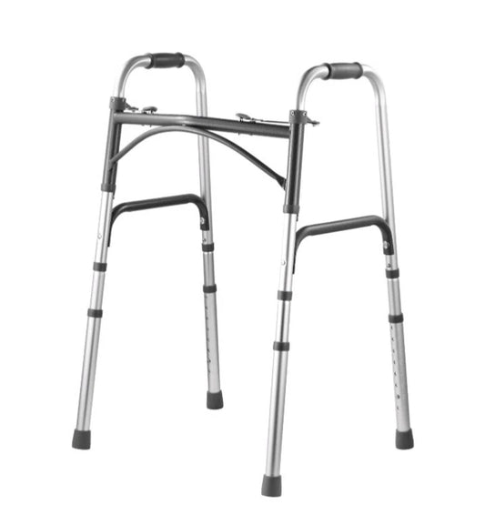 VEVOR Folding Walker Aluminum Mobility Walker Aid with Adjustable Height OB