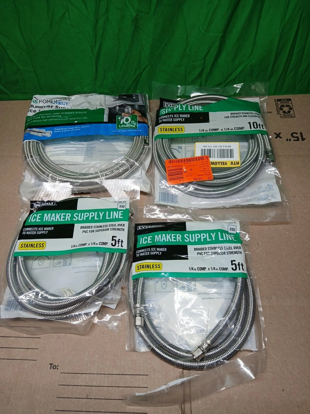 9pck Assortment Of Ice Maker Supply Lines