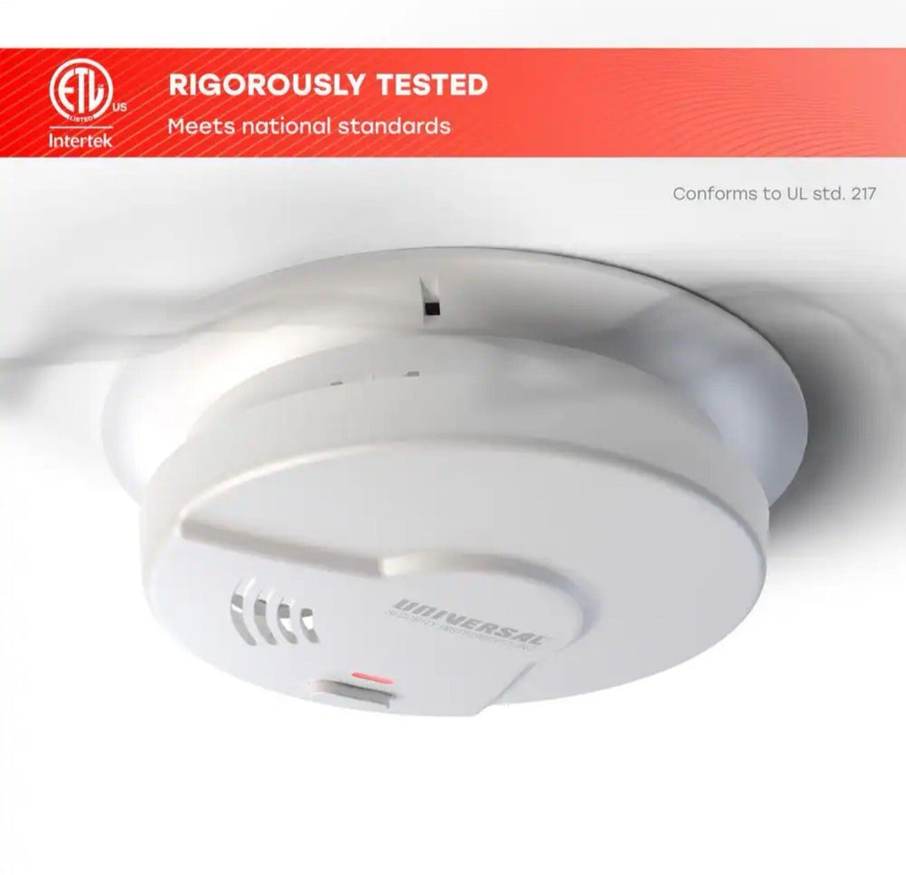 Hardwired and 10-Year Battery Backup Smoke Detector with Ionization Sensor