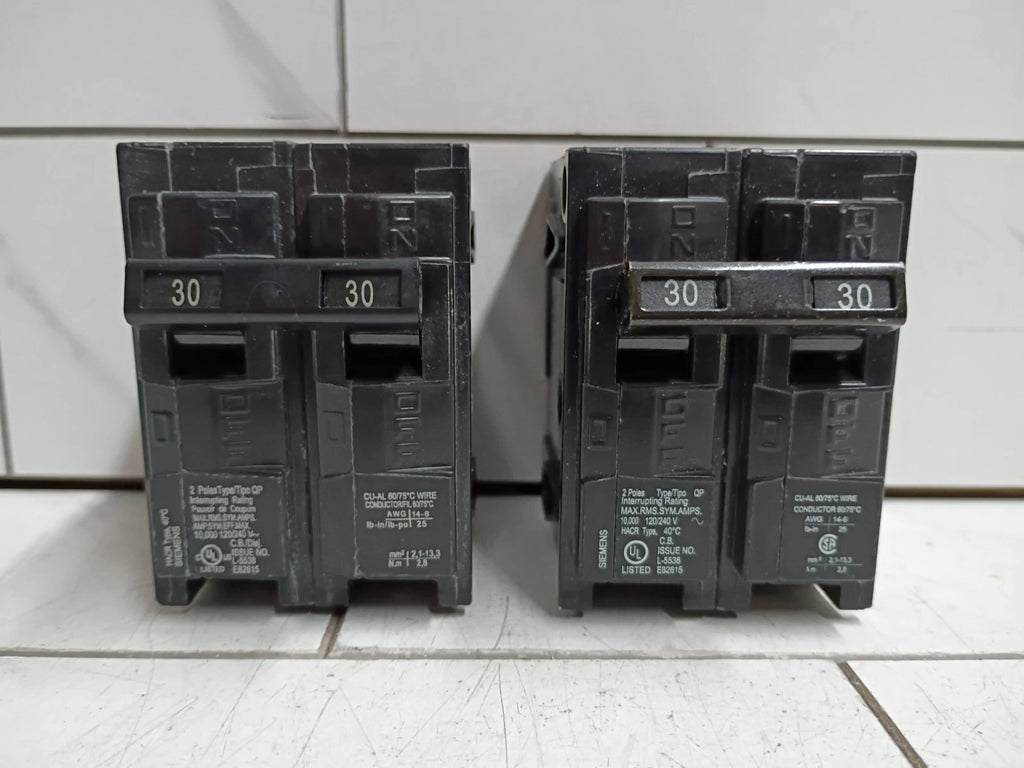 (2 Pack) Siemens Q230 2-Pole Circuit Breaker 30amp Open Box