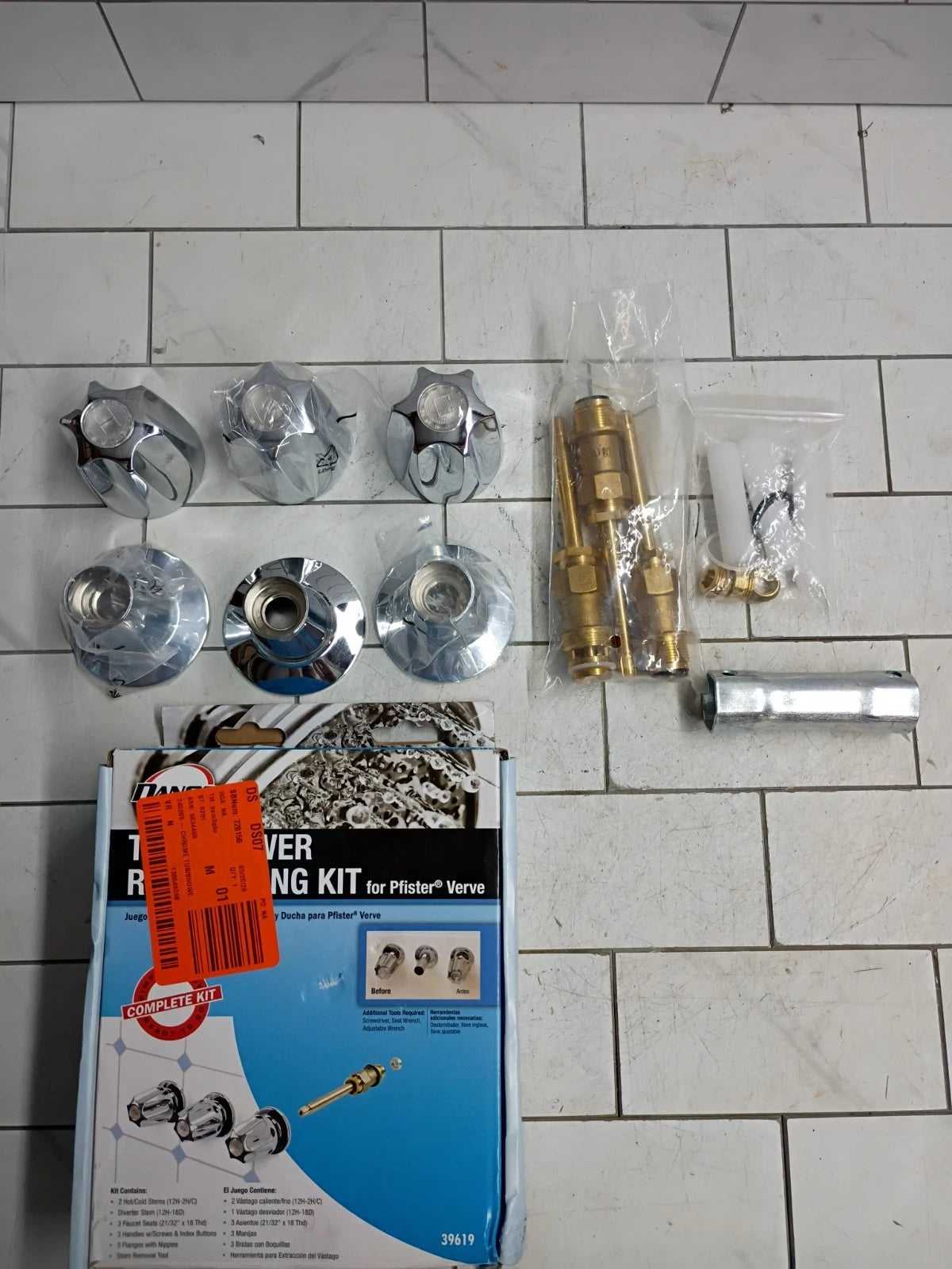 Danco 39619 Tub/Shower Remodeling Kit for Pfister Verve CHROME NEW Open Box.