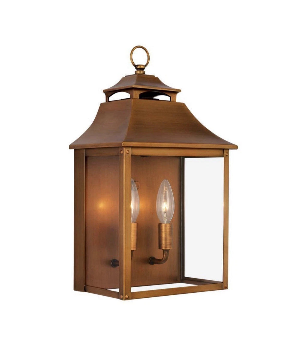 Generation Lighting Galena 17 in. H Natural Copper Outdoor Hardwired Pocket Wall