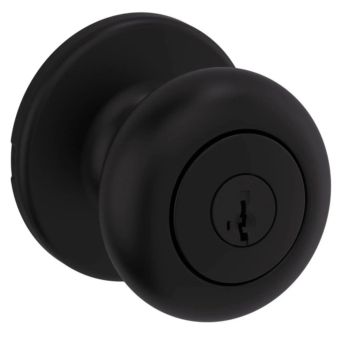 Kwikset Cove Entry Door Knob with Lock and Key, Secure Keyed Handle Exterior