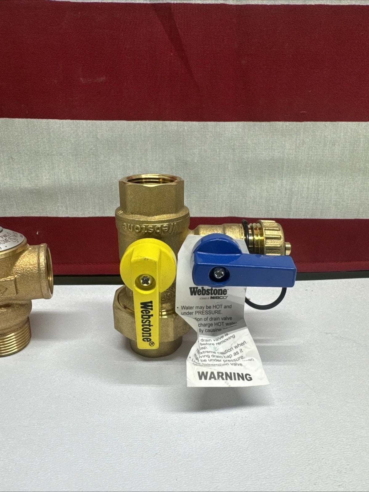 Webstone H-42443WPR-R 3/4" Tankless Water Heater Service Valve Kit w/ Two Valve.