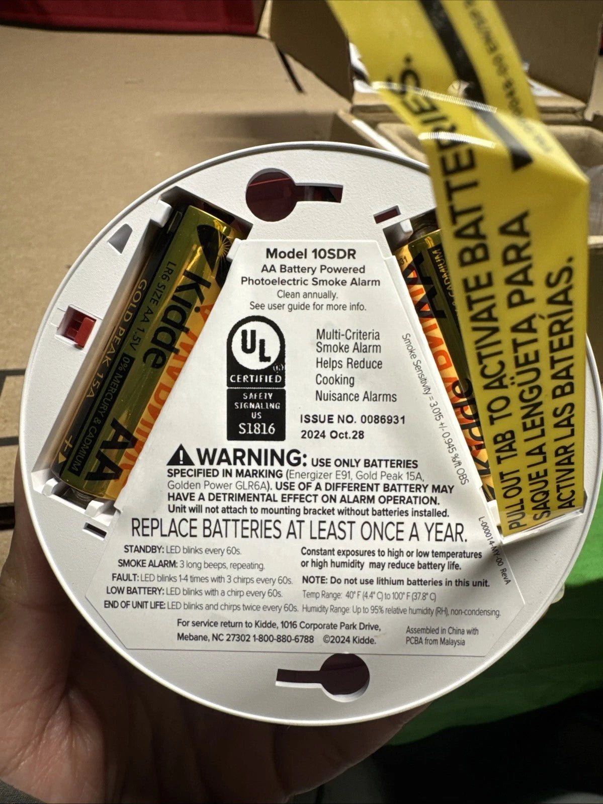 Kidde Smoke Detector, 4-Inch Compact, AA Battery Powered, 10SDR...