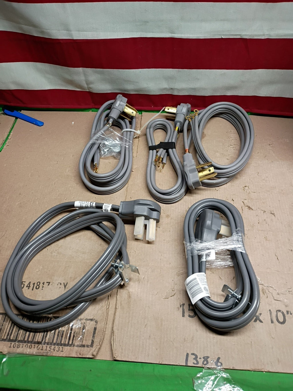 Lot Of 6 HDX (627 833) 6ft 3-Prong Dryer Power Cord (E10044601) ,OB