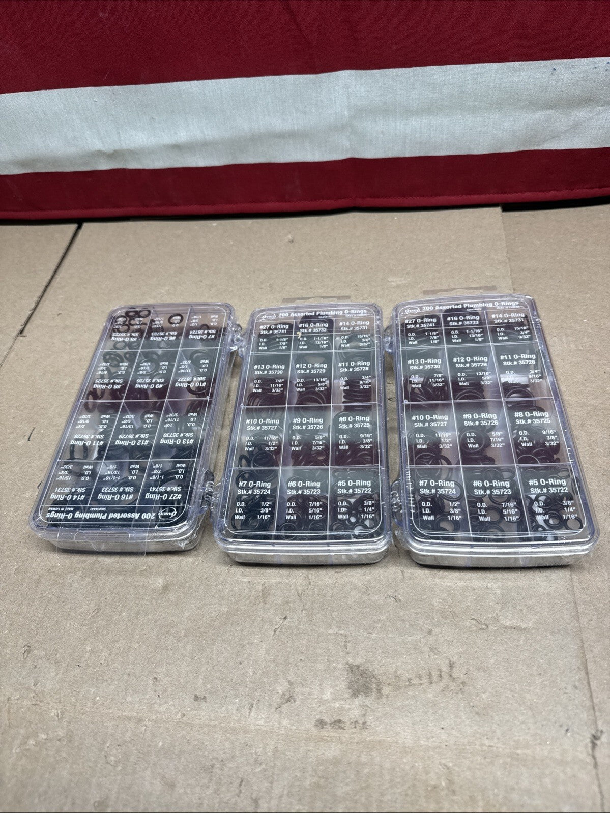 Lot Of 3 DANCO  200-Piece O-Ring Kit