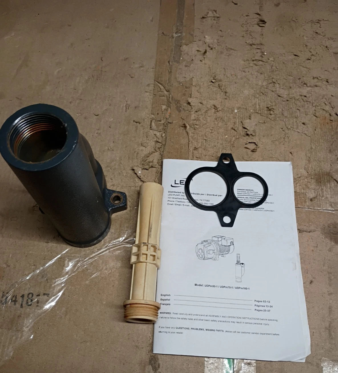 LEO Convertible Jet Well Pump - Leo Pump Model UDPM100-1 FOR PARTS ONLY