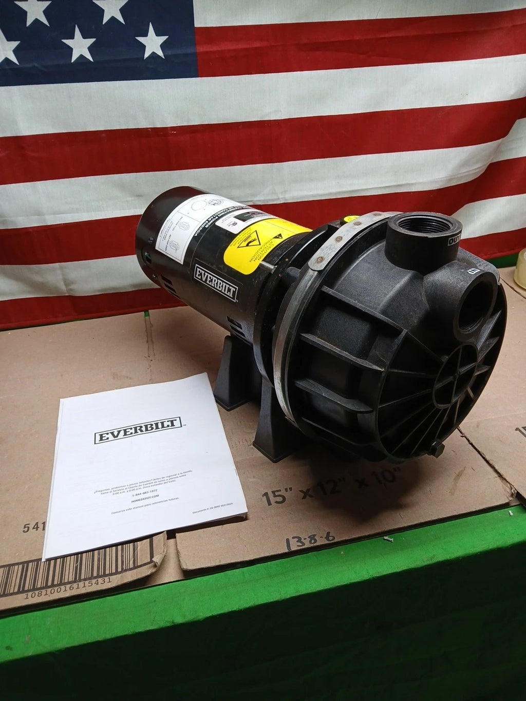 Everbilt Lawn Irrigation Pump Plastic 1.5HP HDLS15P PARTS ONLY