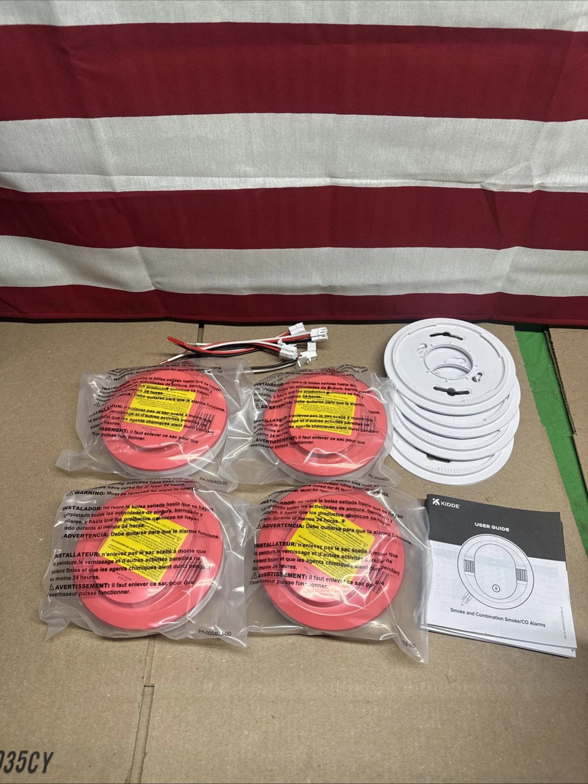 Kidde Smoke Alarm Model 20SA10 Hard Wired Detector 10 Year battery 4 Pack